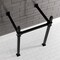 Kingston Brass VPB3322SQ0 22-Inch Stainless Steel Console Sink Legs, Matte Black VPB3322SQ0 - alternate 4